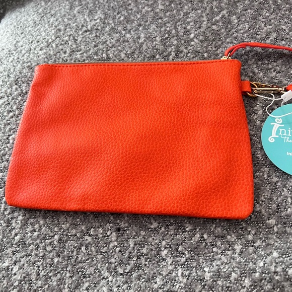 Vibrant orange clutch and wallet!  New, never used - Picture 4 of 5